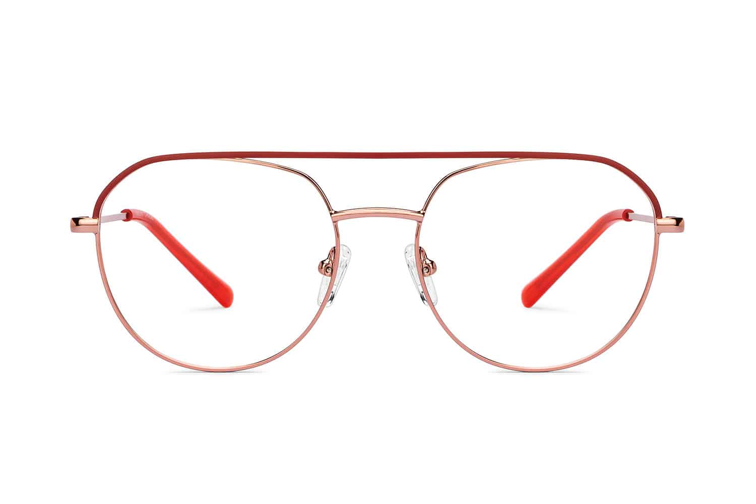 Copper Red Full Rim Round Eyeglasses