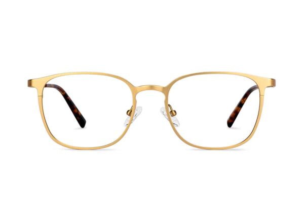 Gold Full Rim Square Eyeglasses