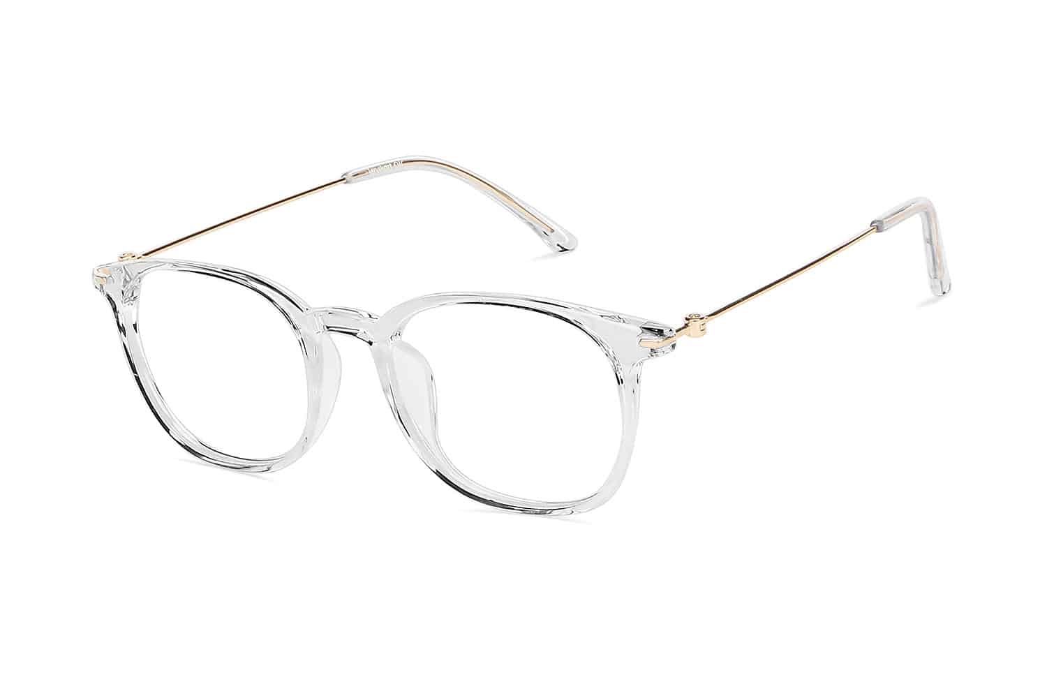 Transparent Full Rim Wayfarer Eyeglasses - Image 3